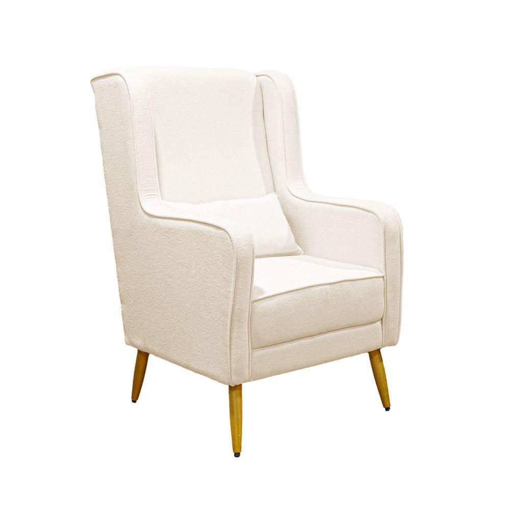 Poltrona De Amamentação Pé Palito Eduarda Com Puff Linho Rose - 6