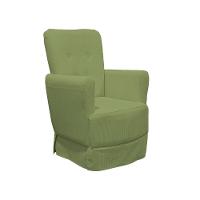 Poltrona De Amamentação Balanço Lis Com Puff Boucle Verde - 1