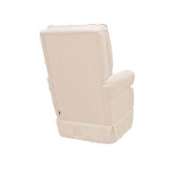 Poltrona De Amamentação Balanço Ellen Com Puff Linho Bege - 6