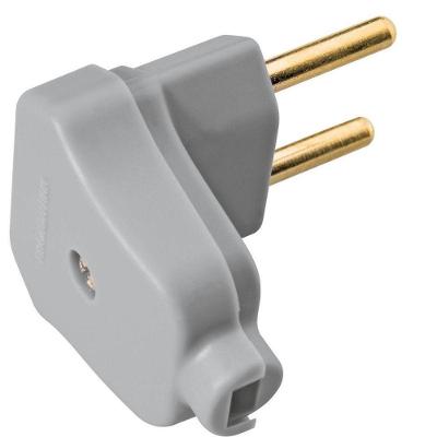 Plugue Angular 2p 10a250volts Cinza - Tramontina