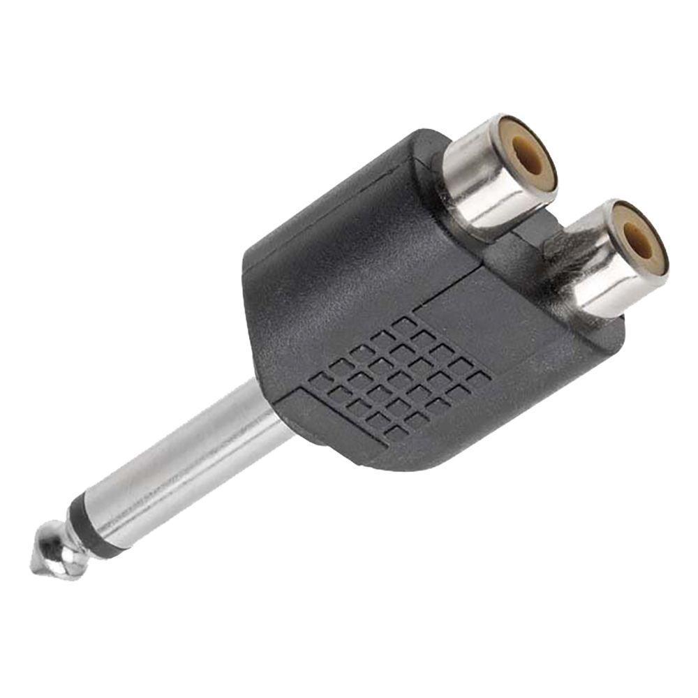 Adaptador Femea Rca Dupla Para Plug P10 Mono - 1