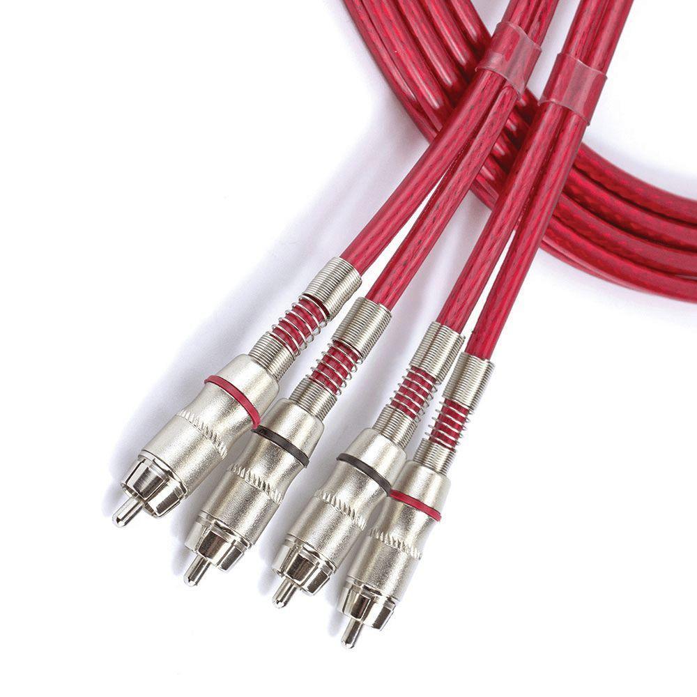 Cabo Santo Angelo Rca Paredao 3 Metros Estereo Vermelho Cristal - 2