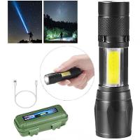 Mini Lanterna Led Tática Potente 3 Modos Recarregável Camping Lampião - 3