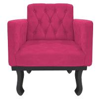 Kit Diva Recamier Azura 140cm Lado Esquerdo E 02 Poltronas Classic Suede - Amarena Móveis Cor Pink