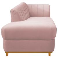 Kit Diva Recamier Vanessa 140cm Lado Esquerdo E 01 Poltrona Laura Suede Cor Rosê - 2