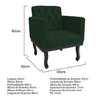 Kit Diva Recamier Azura 140cm Lado Esquerdo E 02 Poltronas Classic Suede - Amarena Móveis Cor Verde - 5
