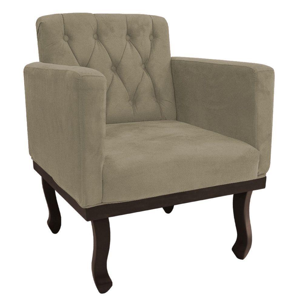 Kit Diva Recamier Diana 120cm Lado Esquerdo E 1 Poltrona Classic Suede - Amarena Móveis Cor Cappuccino - 10