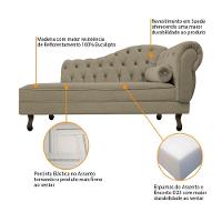 Kit Diva Recamier Diana 120cm Lado Esquerdo E 1 Poltrona Classic Suede - Amarena Móveis Cor Cappuccino