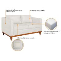 Kit Sofa 3 Lugares E 2 Poltronas Europa 180 Cm Bouclé - Amarena Móveis Cor Cinza - 9