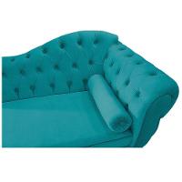 Kit Diva Recamier Diana 120cm Lado Esquerdo E 1 Poltrona Classic Suede - Amarena Móveis Cor Azul Turquesa - 6
