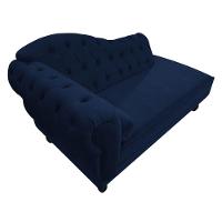 Kit Diva Recamier Diana 120cm Lado Direito E 1 Poltrona Classic Suede - Amarena Móveis Cor Azul Marinho - 7