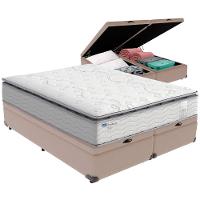Cama Box Baú Bege E Colchão Amsterdã Molas Ensacadas Queen Probel - 1