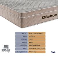 Cama Box Baú Bege E Colchão Airtech Springpocket Molas Ensacadas Viúvo Ortobom - 3