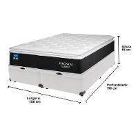 Cama Box Baú Branco E Colchão Magnum Molas Ensacadas Queen Plumatex - 6