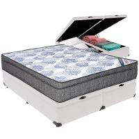 Cama Box Baú Branco E Colchão Iso Superpocket Molas Ensacadas Queen Ortobom - 1