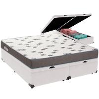 Cama Box Baú Branco E Colchão Light Espuma D33 Queen Ortobom - 1