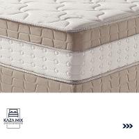 Cama Box Baú Branco E Colchão King Best Bege Molas Ensacadas Casal Anjos - 6