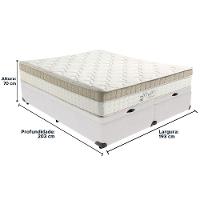 Cama Box Baú Branco E Colchão King Best Molas Ensacadas King 193x203x33 Anjos - 6
