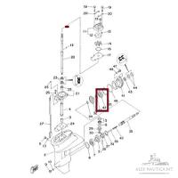 Rolamento 1 Unidade Yamaha 9.9 Hp Engrenagem E Eixo - 4