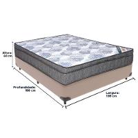 Cama Box Bege E Colchão Iso Superpocket Molas Ensacadas Casal Ortobom - 6