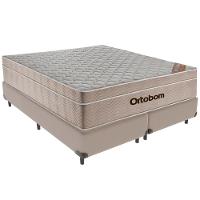 Cama Box Bege E Colchão Airtech Springpocket Molas Ensacadas Queen Ortobom - 1