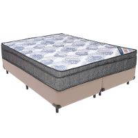 Cama Box Bege E Colchão Iso Superpocket Molas Ensacadas Queen Ortobom - 1