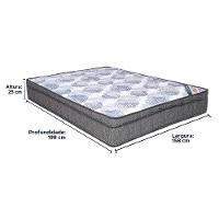 Cama Box Bege E Colchão Iso Superpocket Molas Ensacadas Queen Ortobom - 5