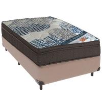 Cama Box Bege E Colchão Iso Superpocket Molas Ensacadas Solteiro Ortobom - 1