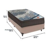 Cama Box Bege E Colchão Iso Superpocket Molas Ensacadas Solteiro Ortobom - 3
