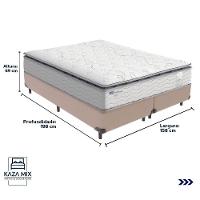 Cama Box Bege E Colchão Amsterdã Molas Ensacadas Queen Probel - 6