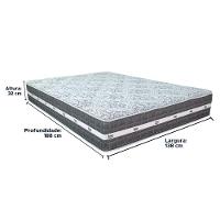 Cama Box Baú Preto E Colchão Black Graphite Molas Ensacadas Casal 138x188x32 Anjos