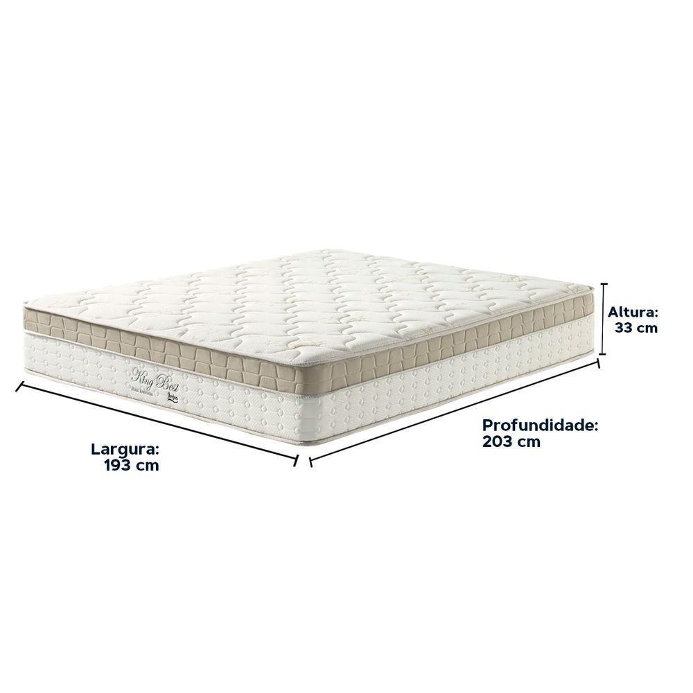 Cama Box Baú Preto E Colchão King Best Molas Ensacadas King 193x203x33 Anjos - 4