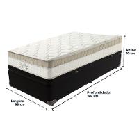 Cama Box Baú Preto E Colchão King Best Molas Ensacadas Solteiro 88x188x33 Anjos - 3