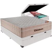 Cama Box Baú Branco E Colchão Airtech Springpocket Molas Ensacadas Viúvo Ortobom - 1