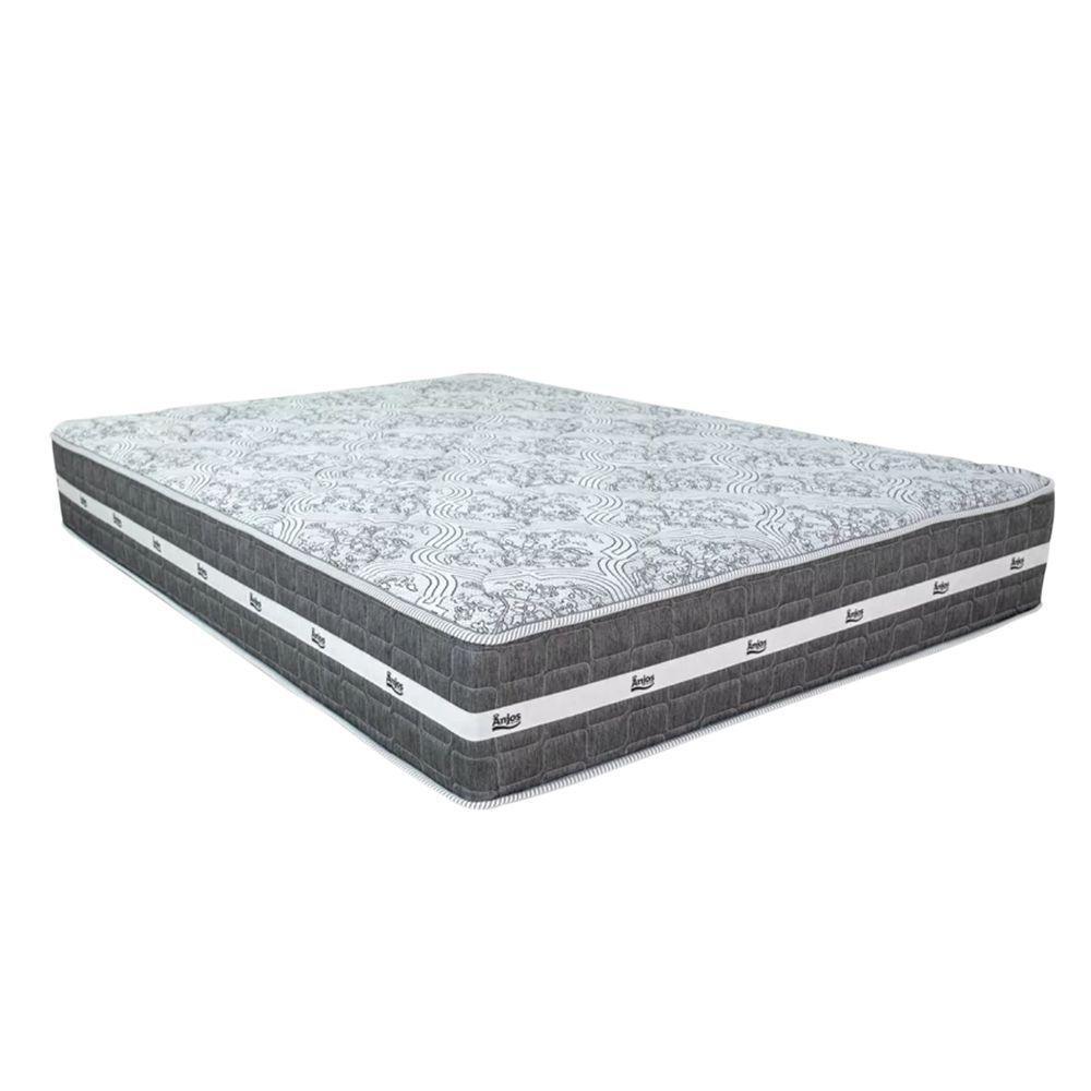 Cama Box Baú Cinza E Colchão Black Graphite Molas Ensacadas Queen 158x198x27 Anjos - 2