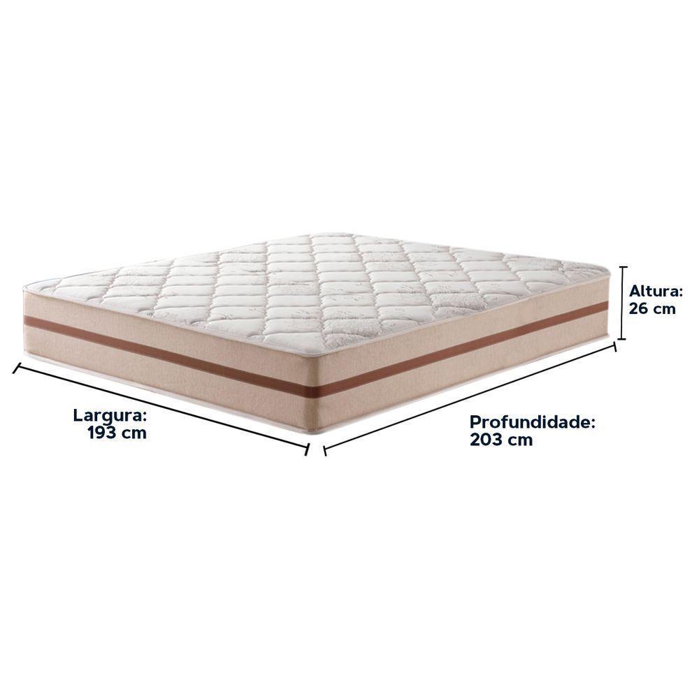 Cama Box Baú Cinza E Colchão Classic 26 Cm Molas Ensacadas King Anjos - 4