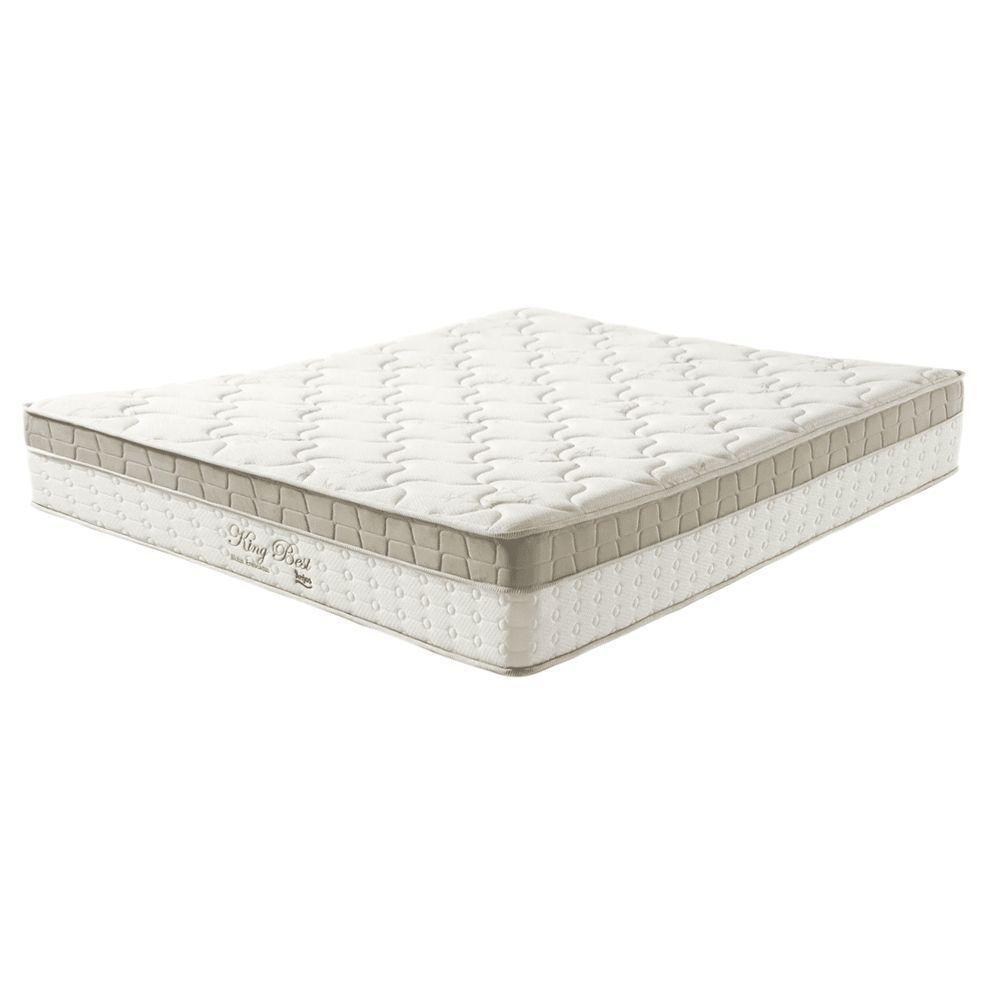 Cama Box Baú Marrom E Colchão King Best Bege Molas Ensacadas Casal Anjos - 2