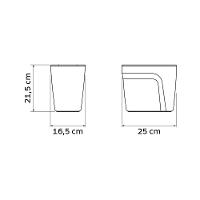 Lixeira Tramontina Compact Branco Tampa Basculante 6,5 L Tramontina - 2