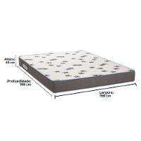 Cama Box Baú Bege E Colchão Light Espuma D33 Queen Ortobom