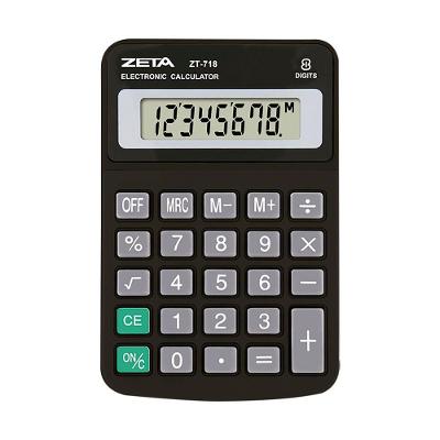 Calculadora De Mesa Zeta Zt718 8 Digitos Preta