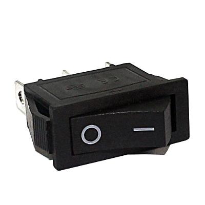 Chave Retangular Gangorra Preta 3t 15a 250vac- 30a 125vac Kcd3-102