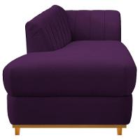 Kit Diva Recamier Vanessa 185cm Lado Esquerdo E 01 Poltrona Laura Suede Cor Roxo