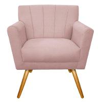 Kit Diva Recamier Vanessa 160cm Lado Direito E 01 Poltrona Laura Suede Cor Rosê - 5