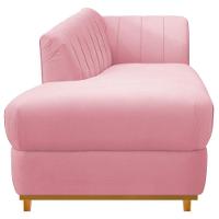 Kit Diva Recamier Vanessa 160cm Lado Esquerdo E 01 Poltrona Laura Suede Cor Rosa Bebê - 6