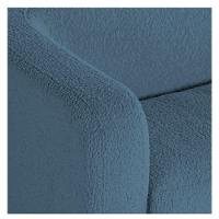 Sofá 3 Lugares Luxo Recepção Escritorio Sala Veneza 180cm Linho Cor Azul Royal - 5