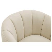 Kit 2 Poltronas Decorativas Sala De Estar Recepção Mavie Base De Ferro Dourado Suede - Amarena Móveis Cor Bege - 7