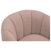 Kit 2 Poltronas Decorativas Sala De Estar Recepção Mavie Base De Ferro Preto Linho - Amarena Móveis Cor Rosê - 5