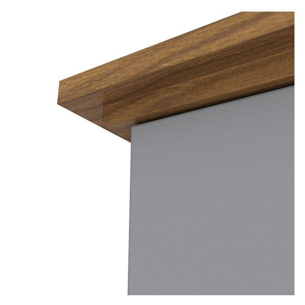 Guarda Roupa Casal Andréas 6 Portas Cinza Nature Com Espelho - Henn - 2