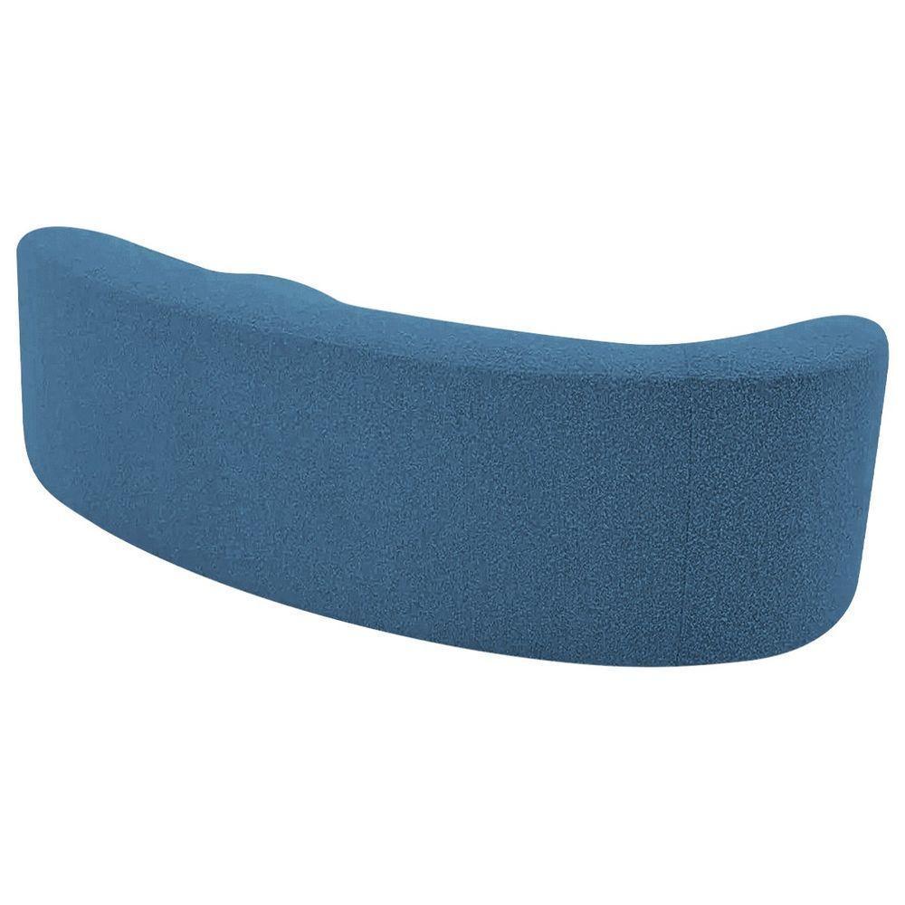 Divã Recamier Orgânico Tokyo 160cm Lado Direito Linho - Amarena Móveis Cor Azul Royal - 4
