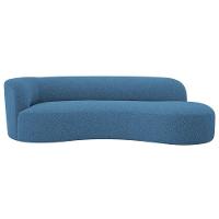 Divã Recamier Orgânico Tokyo 200cm Lado Direito Linho - Amarena Móveis Cor Azul Royal - 6